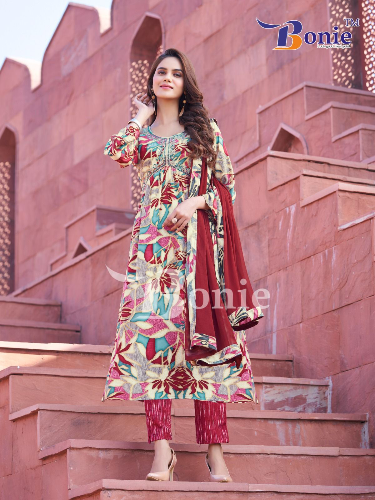 Gulzar Vol 3 By Bonie Rayon Printed Alia Cut Kurti With Bottom With Dupatta Wholesale Price In Surat
